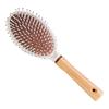 Cushion Hair Brush Minimalist Prevent Static Detangling Massage Brush with Wooden Handle for Home