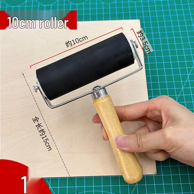 Art Rubber Ink Roller Brush 6cm - Printmaking & Painting Tool