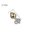 Rose Gold Heart Shape Crystal Metal Anal Beads Butt Plug Prostate Massager Stimulator Adult Gay Products Sex Toy For Female Male
