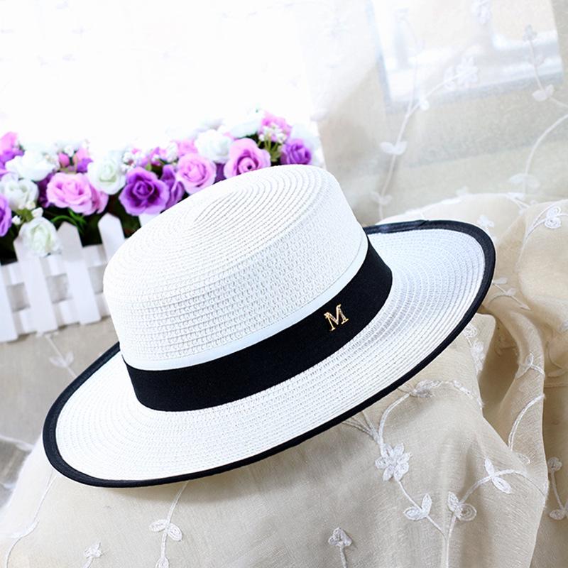 Elegancki japoński kapelusz słomkowy fedora na lato dla kobiet na wakacje na świeżym powietrzu i plażę