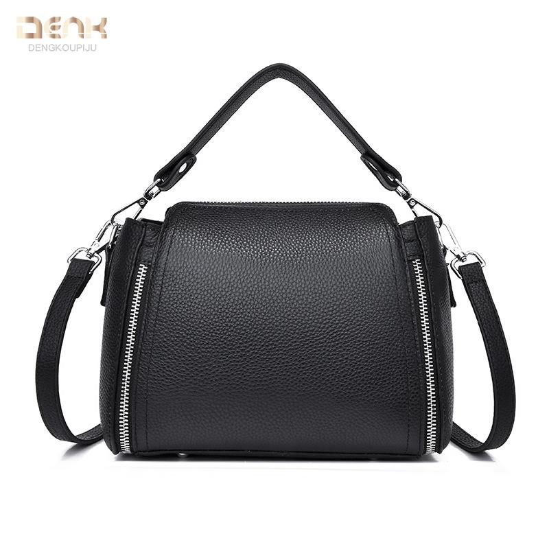 Bag women's new leather women's bag design sense large capacity Korean version portable messenger bag