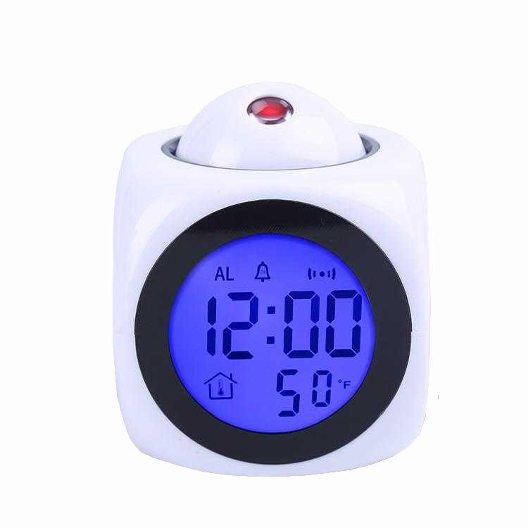 English Voice Projection Alarm Clock with Personality for Bedroom