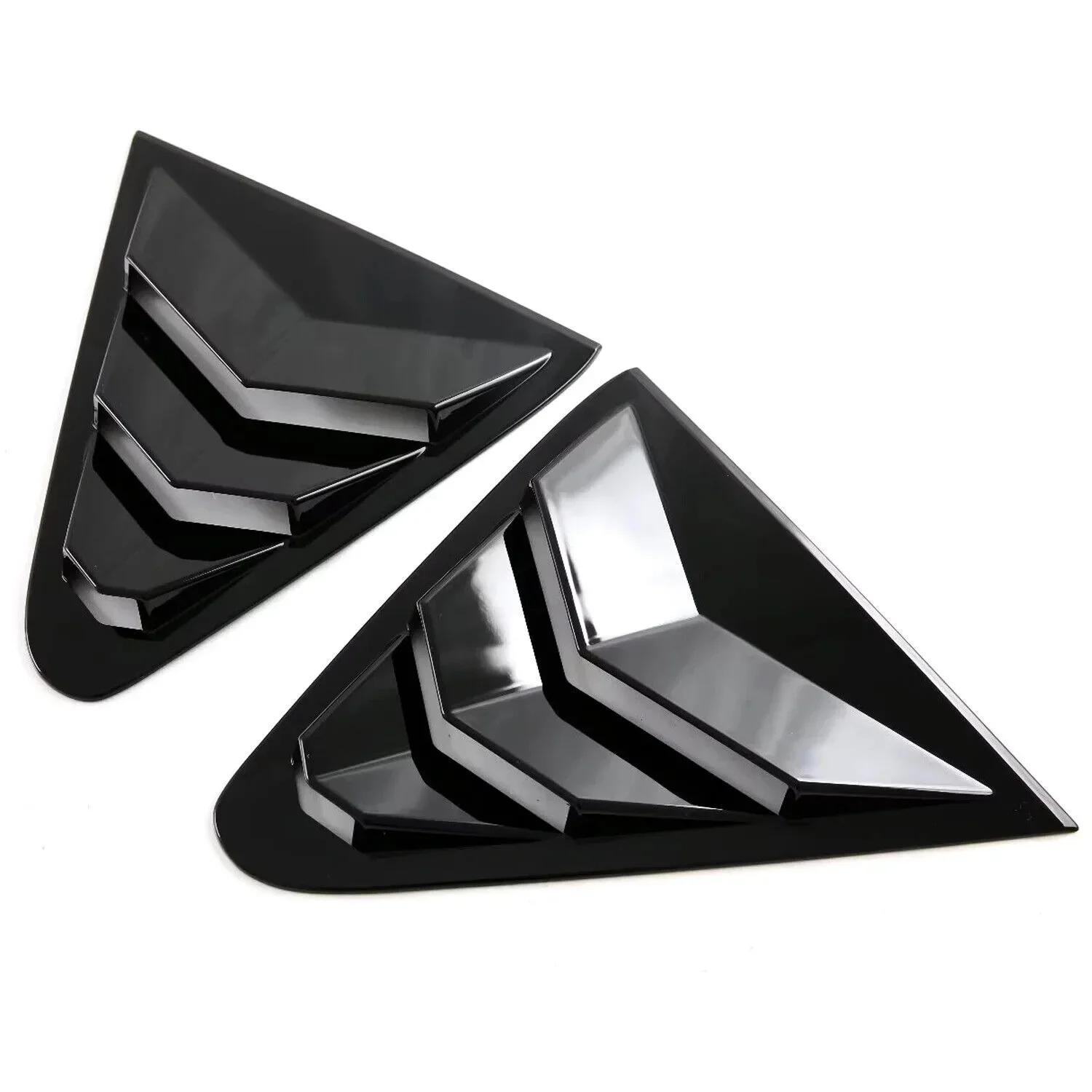 

For Subaru Crosstrek 2024 ABS Plastic Rear Window Quarter Louver Scoop Cover Side Vent Trim Car Adhesive Accessories Gloss Black