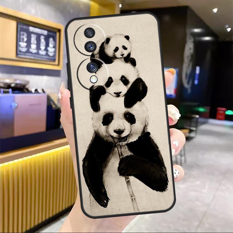 

Panda Animal Cute Bear For Honor Magic 6 7 8 Pro Case For Honor 90 70 50 Lite 400 200 X8c X8b X9a X9b X9c X9d Win RT Honor Magic7 Pro