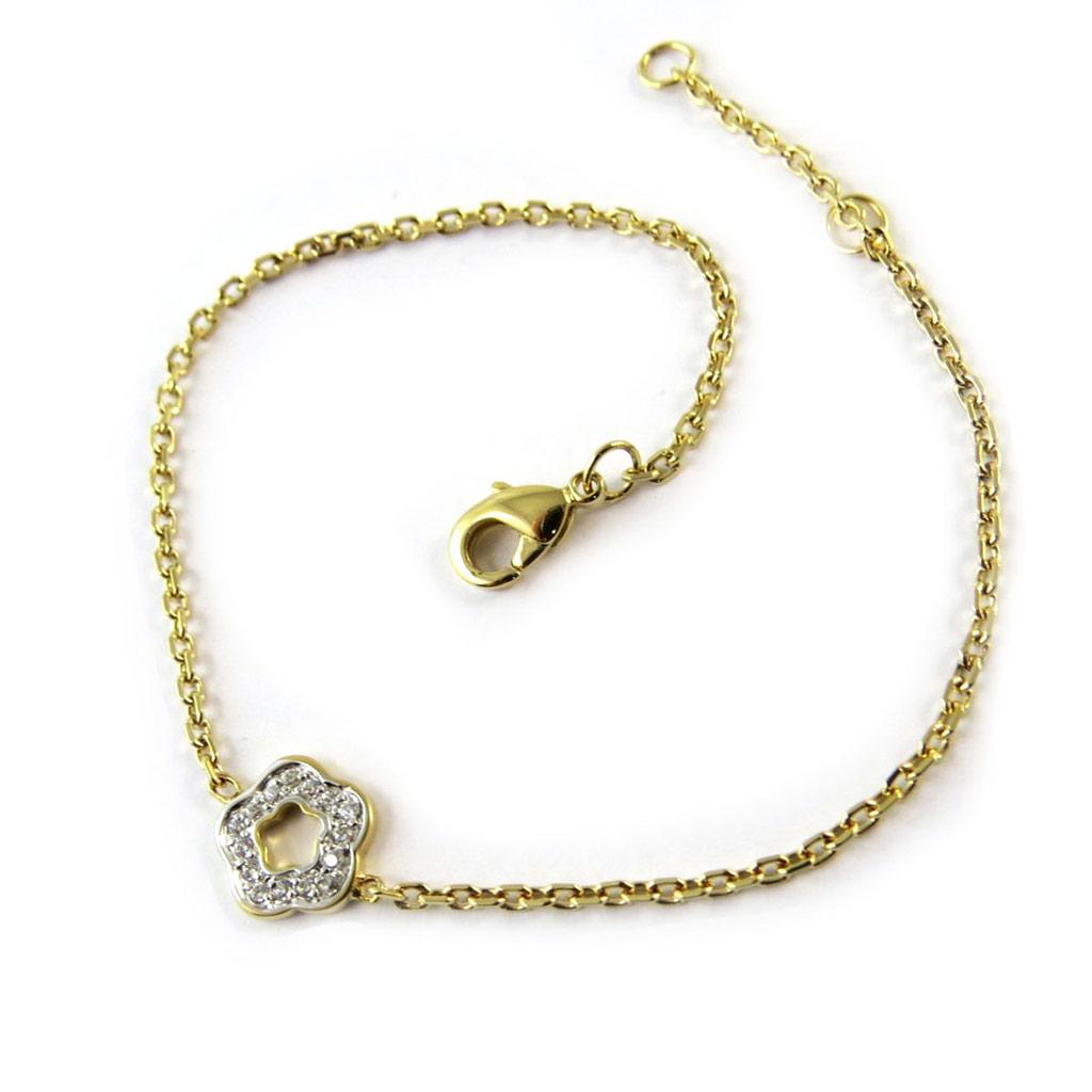 Les Trésors De Lily [G1255] - Bracelet Plaqué or 'Déesse' blanc