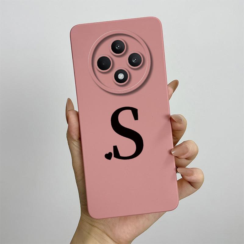 Per Oppo Reno12 F FS 5G 4G Custodia Cover Morbido Silicone TPU Lettere Carine Custodie Protettive Complete Per Reno 12F 12FS Bumper Fundas