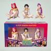 New Kpop Demon Hunter Action Figure Set 3Pcs Cute Anime Girl Collectible Figurines with Stage Outfit Desktop Decoration Doll Toy Gift for Fans Kids