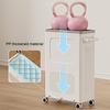 Rollbarer Aufbewahrungskorb mit Rädern, Griff-Design, großes Fassungsvermögen, leicht zu transportieren, freistehender Wäschekorb mit Deckel
