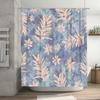 Purple Floral Shower Curtain Polyester Fabric Printing Waterproof Bath Decoration for Home Bathroom Decorations