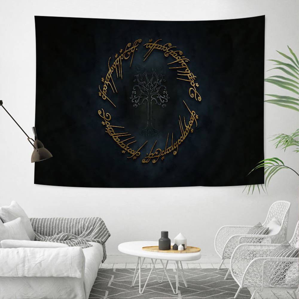Classic Movie LLord Of The Rings Anime Colorful Tapestry Wall Hanging Hanging Tarot Hippie Wall Rugs Dorm Wall Art Decor