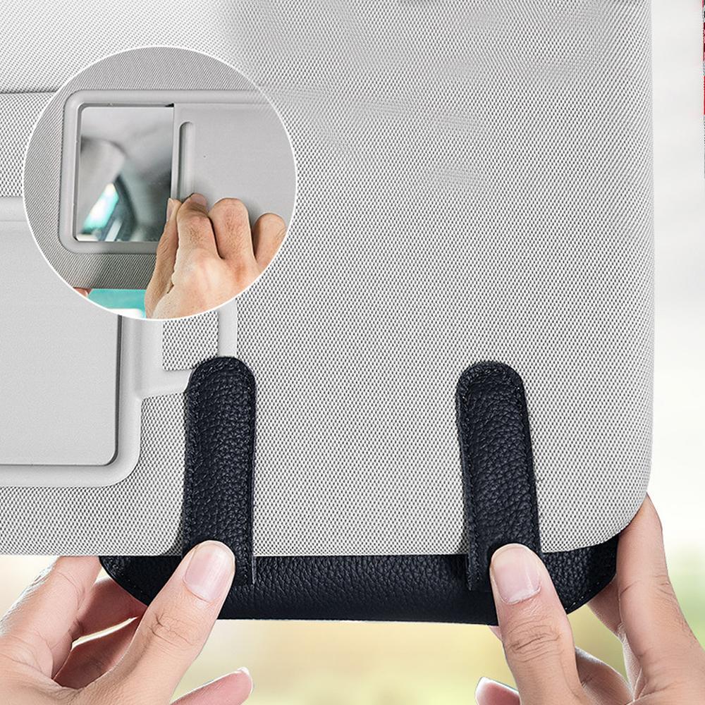 1pc Car Visor Sunglass Holder, Magnetic Clip for Glasses & Tickets, Universal Fit for Auto Sun Visor, Interior Organizer