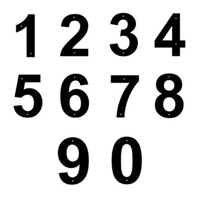 Schwimmende Hausnummer Metall Moderne Hausnummer für Außenbriefkasten Hof Haus Tür Wand Garage Tor mit Nagelsatz