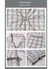 Men's Plus Size Long-Sleeve Plaid Cotton Pajamas for Spring & Autumn, Suitable for Outdoor Wear.