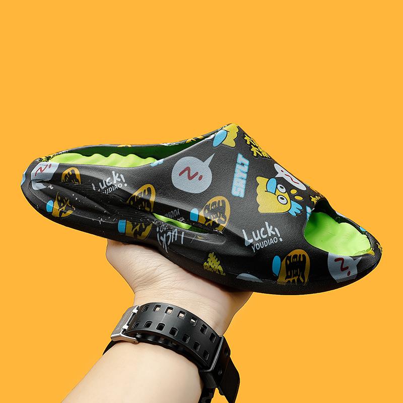 Sandales EVA Ultra -léger Tabouret Chaussures De Plage D'été Pour Hommes Maison Antidérapante, Traînant Loisirs De Plein Air Massage Pantoufles De Sable Pour Femmes