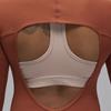 Jordan Sport Half-Zip Quick-Dry Long-Sleeve T-Shirt Women Tops Gray Peach FN5114-209