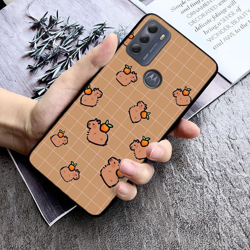 Cute Cartoon Capybara Animal Phone Case For Moto G84 G23 G24 G31 G32 G41 G51 G52 G53 G54 G71 G82 G42 G62 G200 G Play G Stylus