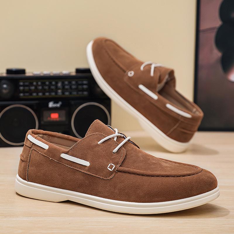 Large size men's shoes new British front lace-up casual and lightweight single shoes sailing shoes men