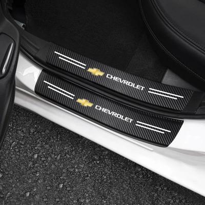 Wysokiej jakości naklejka ochronna na próg drzwi samochodu z włókna węglowego dla Spark Captiva Cruze Tracker Epica Nubira Malibu Optra