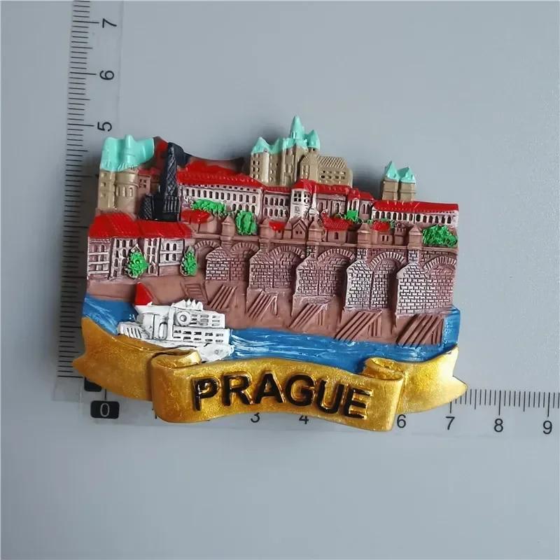 Magneți de frigider Republica Cehă Praga punct de reper clădire suvenir turistic autocolant magnetic frigider colecție de decorațiuni interioare cadou