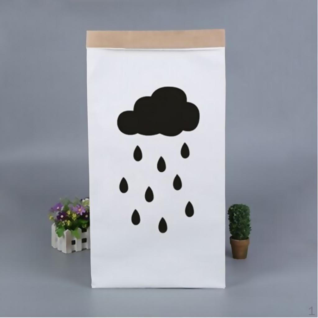 

Large Recycle Heavy Kraft Paper Storage Bag Clothes Organizer #8