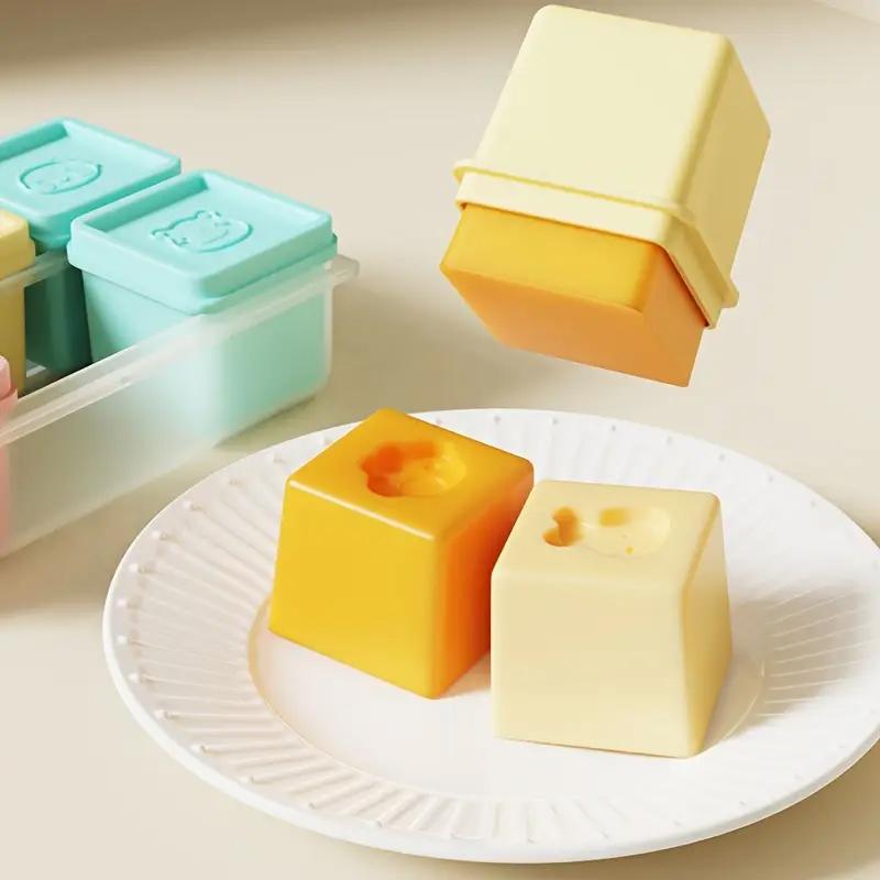 6 Grids Silicone Food Storage Containers Reusable Food Freezing Trays With Lids Dishwasher Safe Snacks Fruit Box for Meal Prep