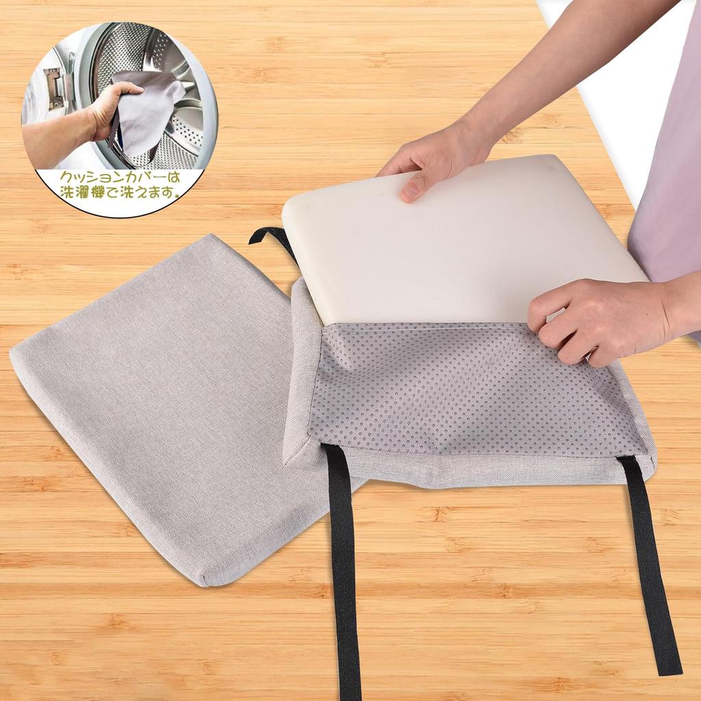 Adjustable or Home Use 4-Height Footrest, Foldable, Under-Desk, Office, Work, Car, (Light Gray)