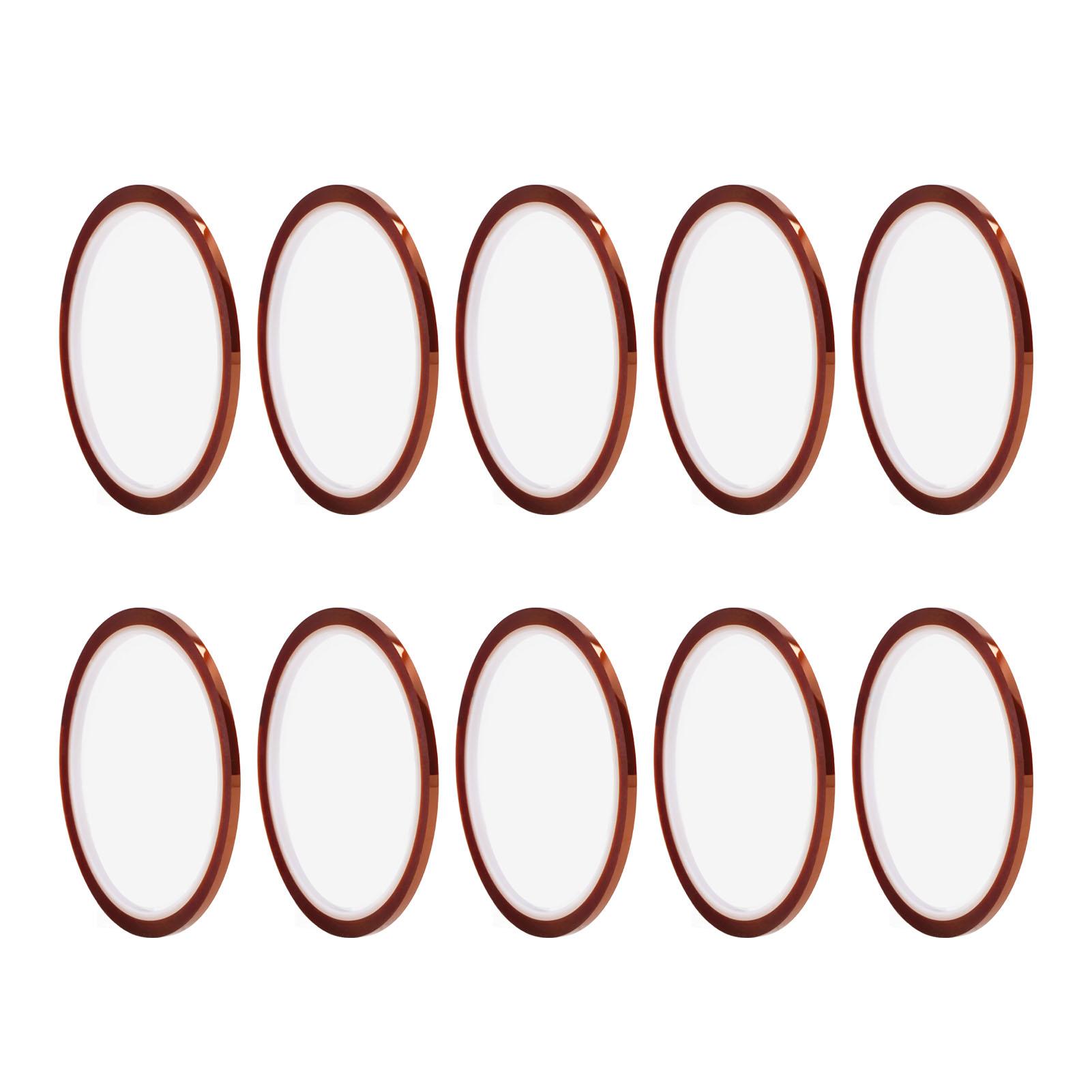 

10 Rolls Sublimation Heat Resistant Tape PI High Temperature Transfer Press 33meter