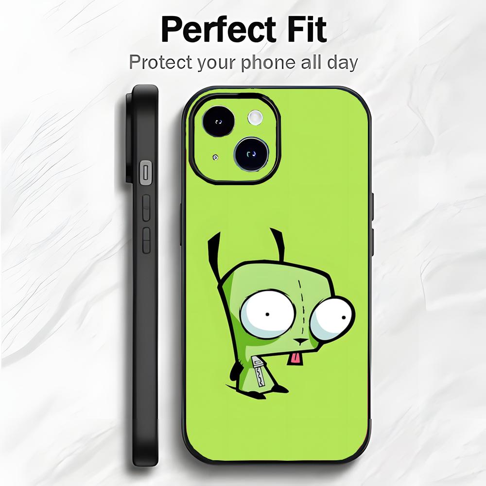 Quirky Cult Cartoon I-Invader Zim Phone Case Phone Case Soft Packaging Lightweight For iPhone17 16 15 14 13ProMax