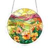 Acrylic Jigsaw Puzzle Suncatcher Large Colorful DIY Sun Catcher Kit for Adults Stained Glass Style Window Hanging Ornament for Home Garden Decor