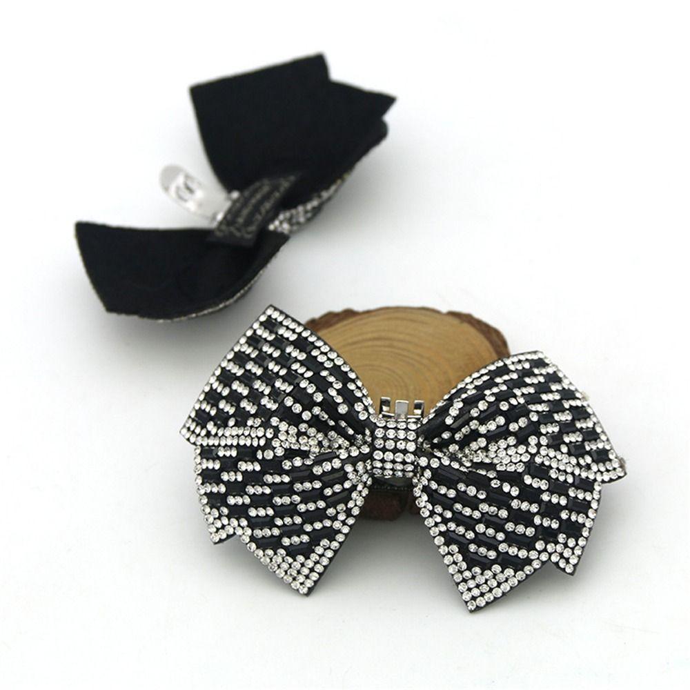 1 Pcs Crystal Rhinestones Bow Shoe Clips Wedding Bridal Shoe Buckles DIY Manual Bead High Heels Flower Decorations Accessories