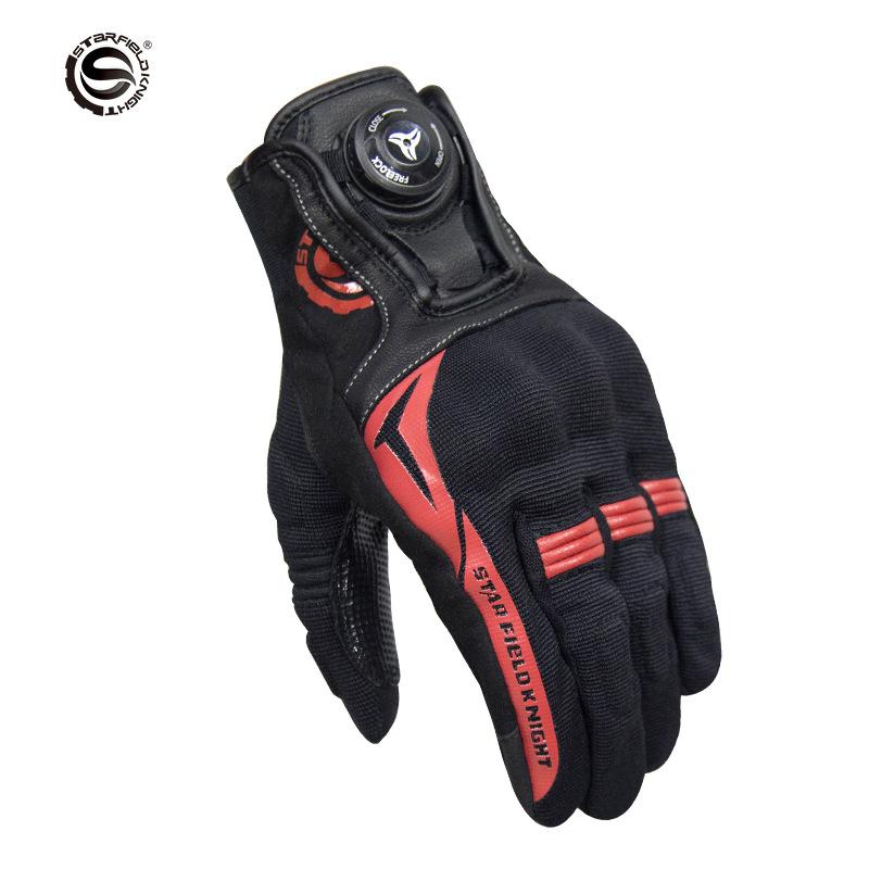 Starsky Knight Summer Motorcycle Riding Gloves Breathable Touchscreen Protective Racing Biker Gloves for Men Women S
