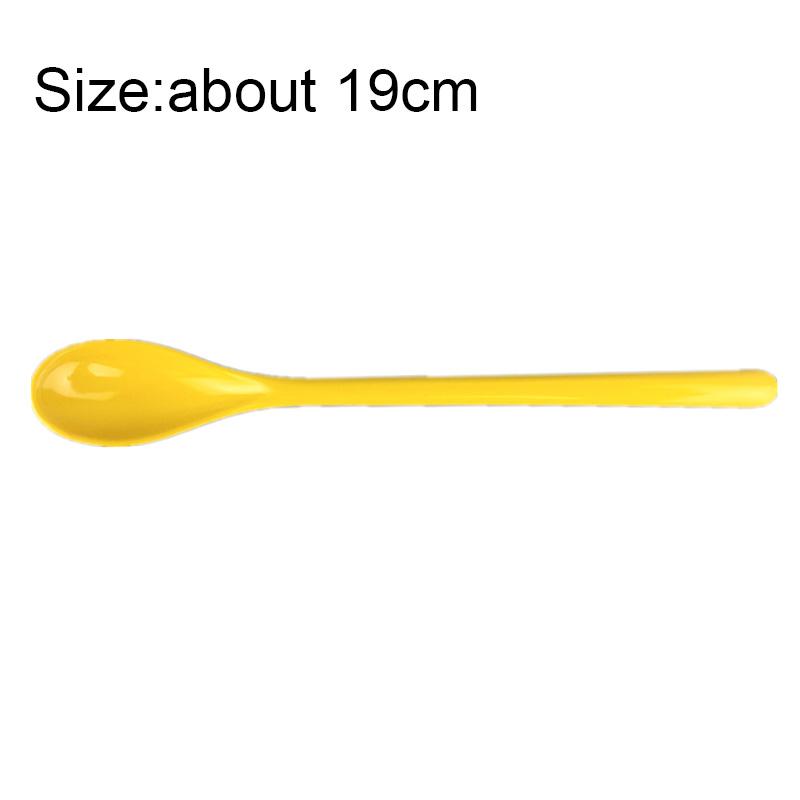1pc Lange Griff Bunte Kunststoff Löffel Geschirr Löffel Für Kaffee Gelee Eis Dessert Vorspeise Rühren Löffel
