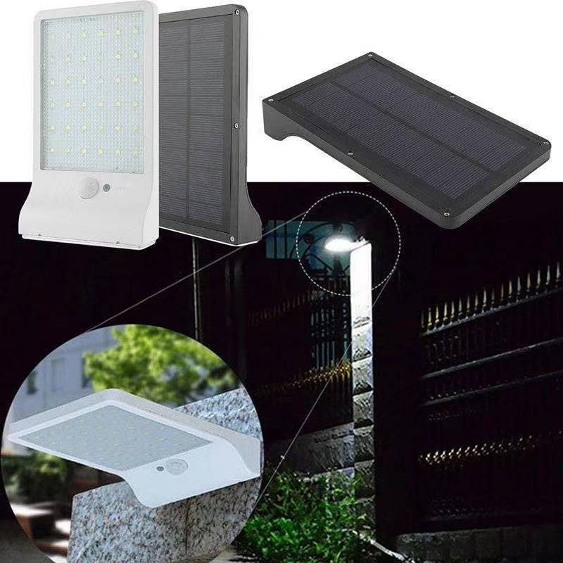 36/48 LED Home Outdoor Patio Solar Street Light Outdoor Balcony Fence Sensor Three Modes IP65 Waterproof Wall Solar Lights