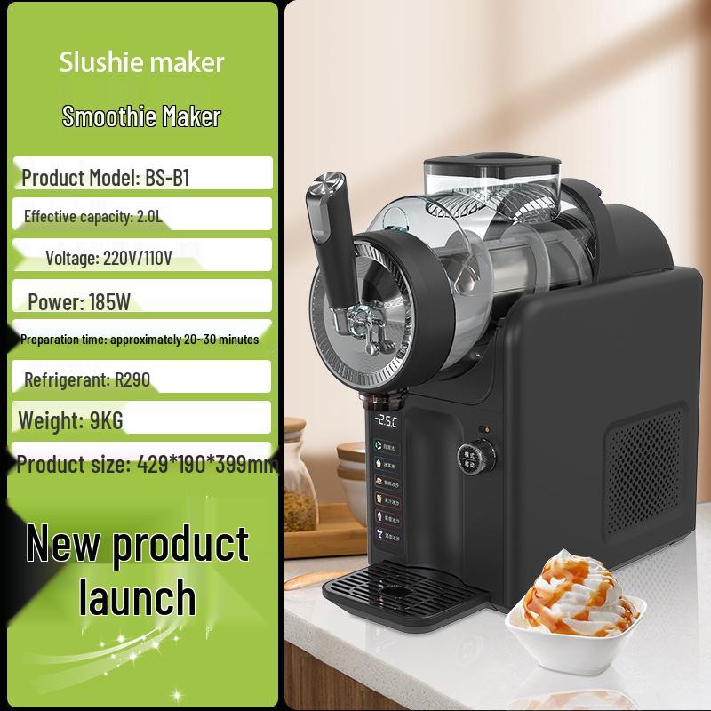 Kompakte Schnee-Schmelz- & Eismaschine: Multifunktionale Selbstreinigung für Milchshakes, Smoothies & Slush-Eis.