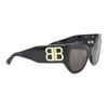 Balenciaga Cat Eye Sunglasses With Logo Women Sunglasses Black BB0322S002