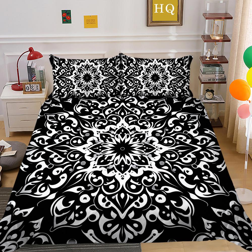 Bedding Set Cover 3D Mandala Printed Luxury Bedroom Decoration King Size Teens Duvet Cover Set