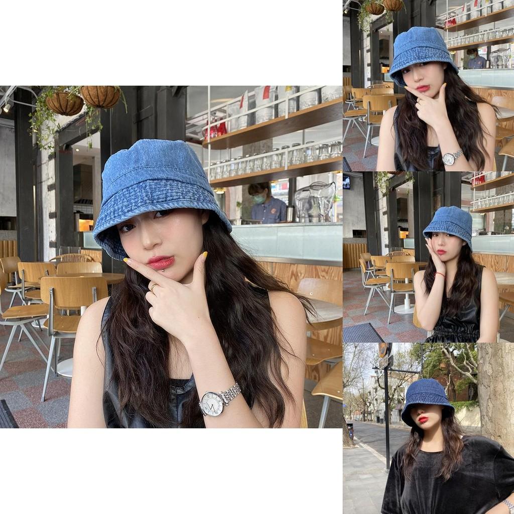 Denim Japaneseinspired Fashionable Bucket Hat For Women Breathable Shield Uv