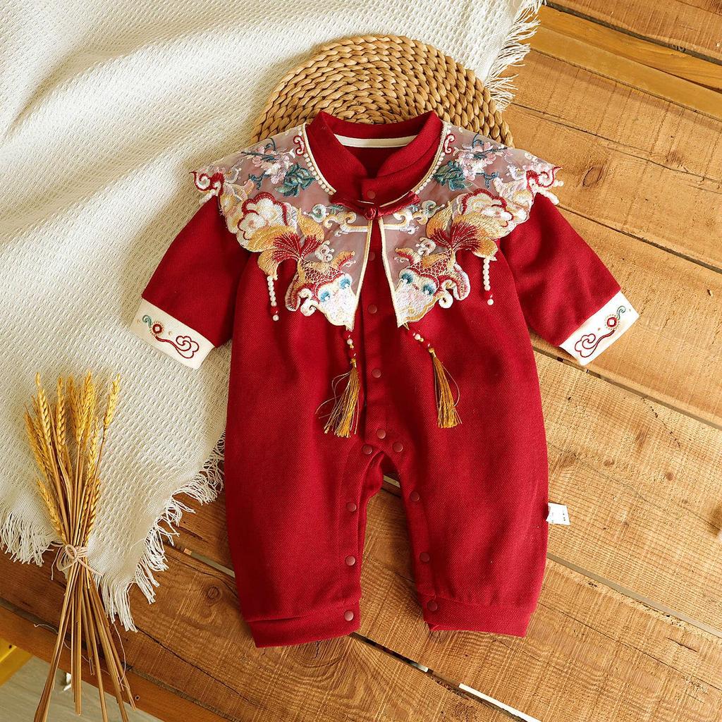 2025 Infant Long Sleeve Romper - Spring/Autumn One-Piece Jumpsuit for Girls