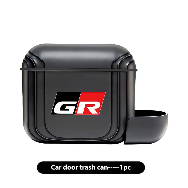 For S7 Portable Hanging Car Trash Can Wastebasket Trash Bin with Lid Storage Bin Supra Aygo Prado RAV4 Hilux Yaris Corolla JH7