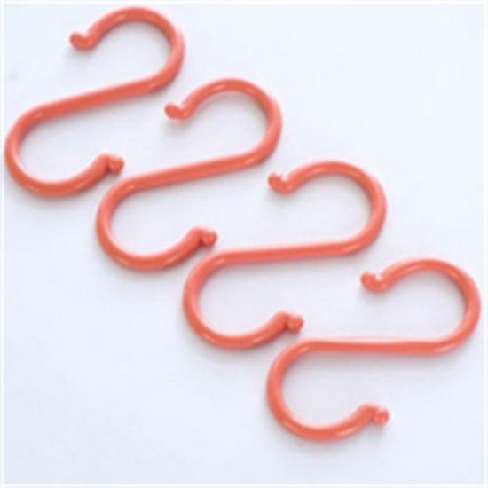 Plastic S-shaped Nail-free Kitchen & Bathroom Hook, Small Wardrobe Clothes & Storage Hanger.