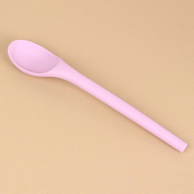 Silicone Integrated Tableware Heat Resistant Kitchen Spoons Nonstick Kitchen Mixing Flatware Kitchenware Soup Spoon Dining Bar