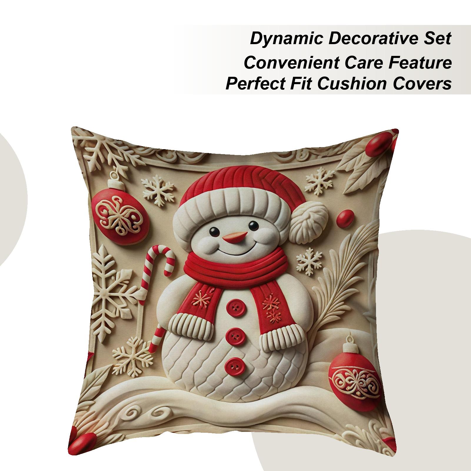

Couch Pillow Covers 3D Visual Effect Decorative Cushion Pillowcases Christmas Decorative Throw Pillow Covers For Holiday Winter China Mainland