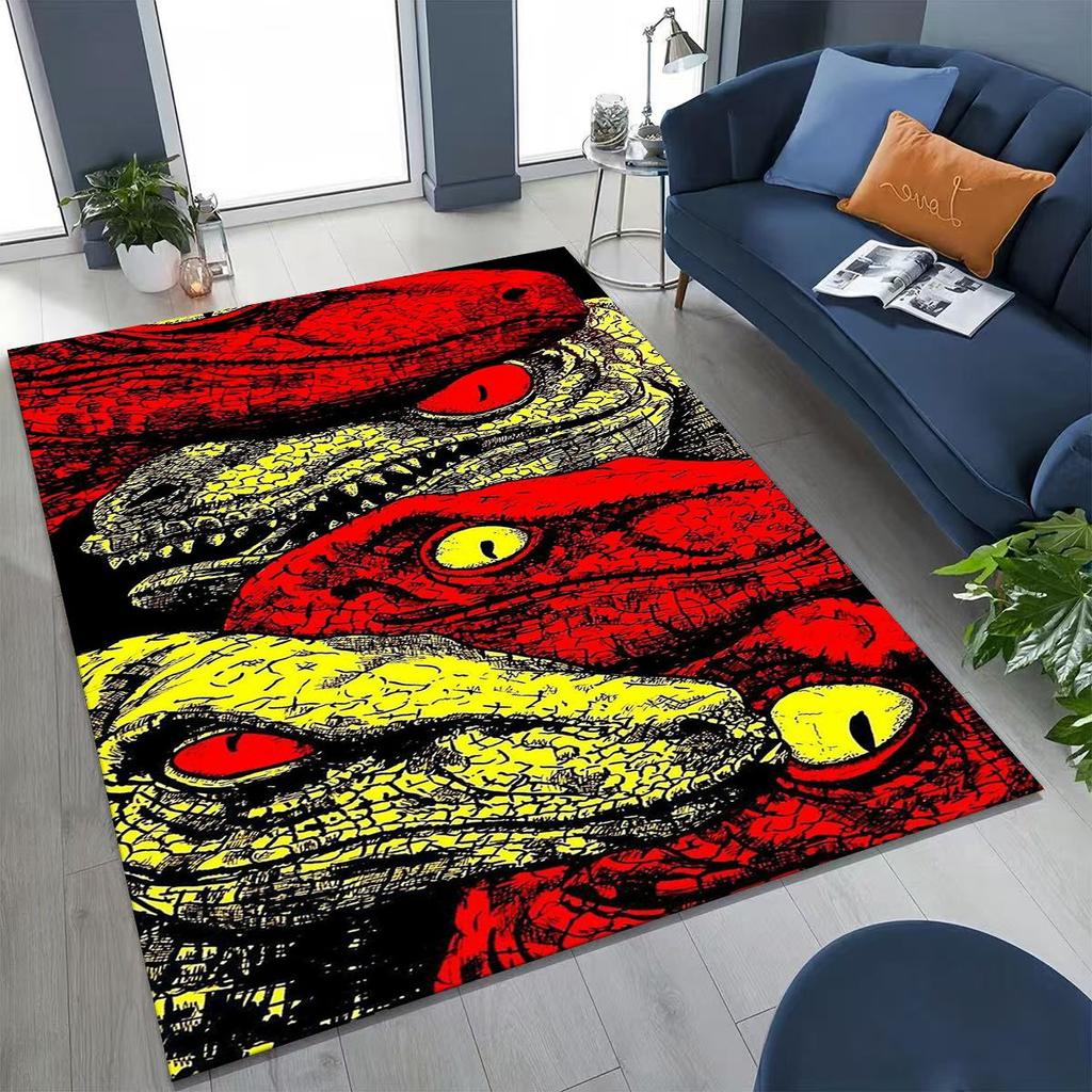 Classic Jurassic Park Dinosaur Movie Tyrannosaurus Rex Rug for Bedroom Living Room Sofa Home Doormat Decor,Non-slip Floor Mat
