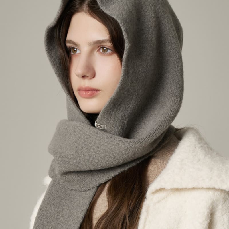 WHITE SANDS Wool Hooded Muffler Trika (4 colors)