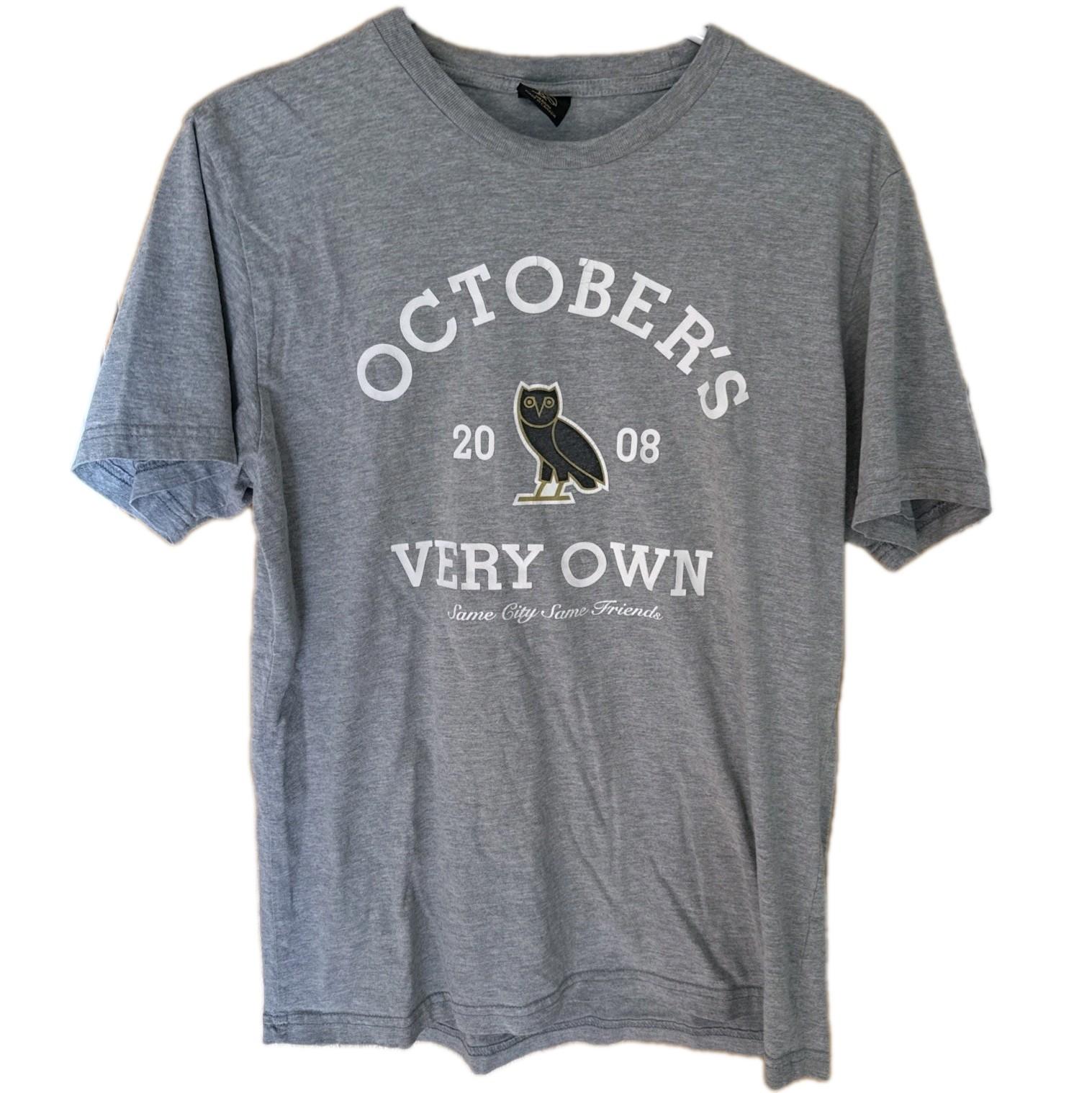 October s Very Own OVO Collegiate Tee Grey MEDIUM Drake T-Shirt Unisex T-Shirt S