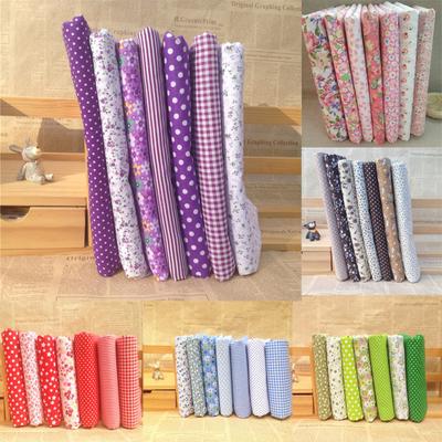 7 Pçs/set Quilting Tecido Floral Pano De Algodão DIY Artesanato Costura Acessório Feito À Mão