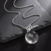 Dandelion Oval Crystal Glass Pendant Necklace - High-End Gemstone Jewelry