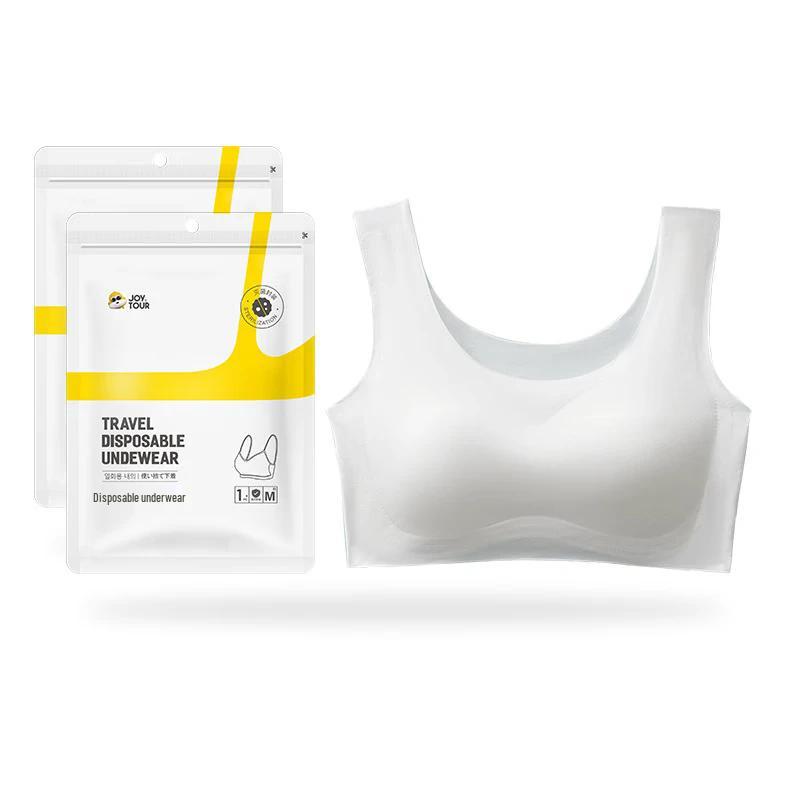 Женский одноразовый бесшовный бюстгальтер-майка Jiatu из ледяного шелка L