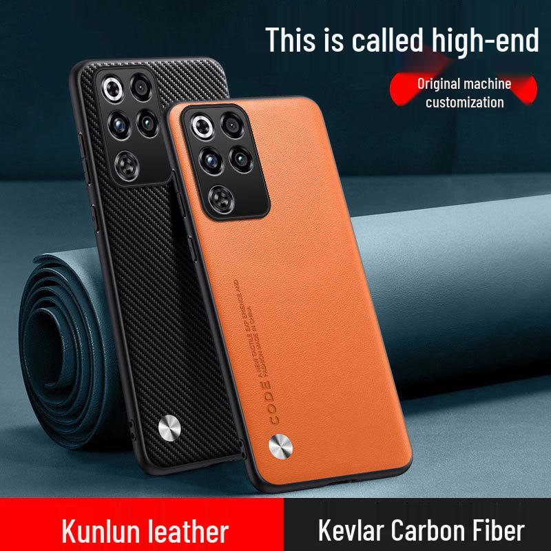 Red Magic 11 Air & 10 Pro Leather Texture Full-Coverage Case, Black Shark 5 Plain Leather Business Protective Case