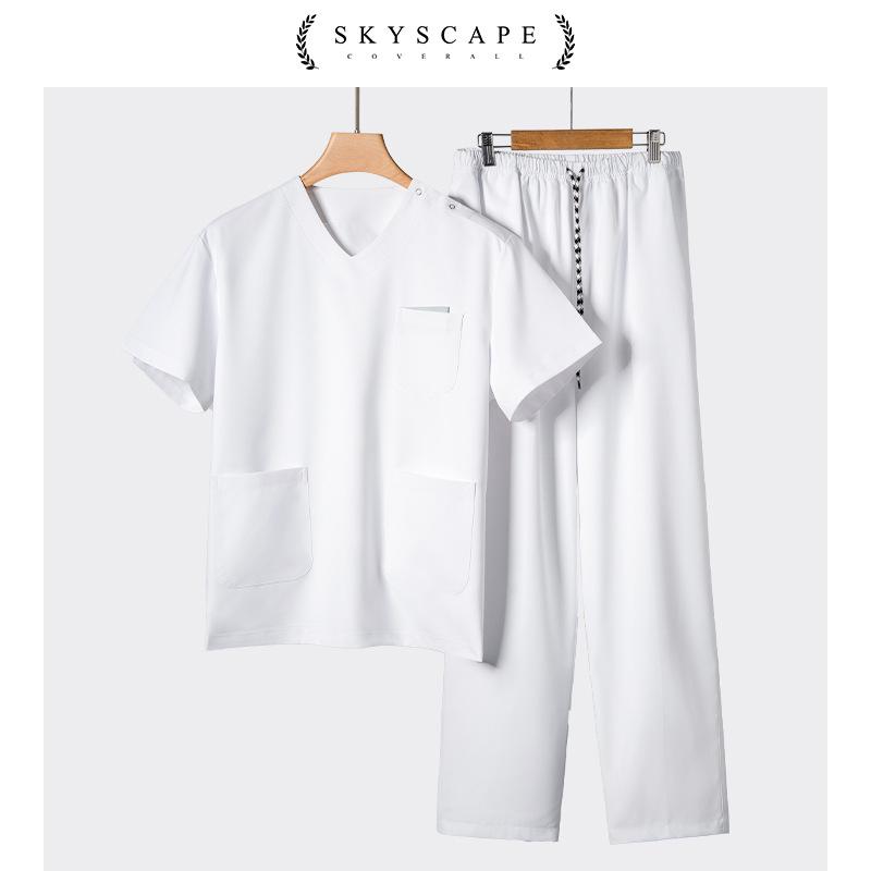 Špičkový rychleschnoucí unisexový chirurgický oblek s mnoha kapsami - Pohodlné lékařské a zubní pracovní oblečení